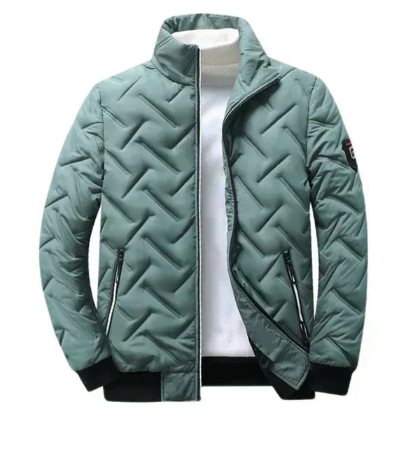 Theo Quilted Jacket with Stand Collar