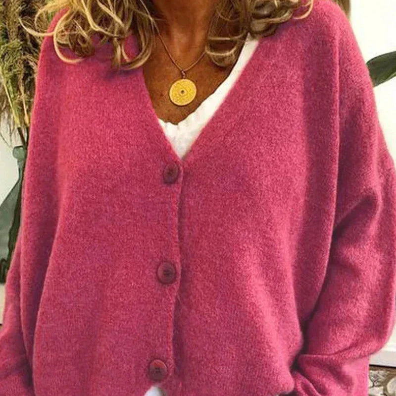 Birgit V-Neck Button Front Cardigan
