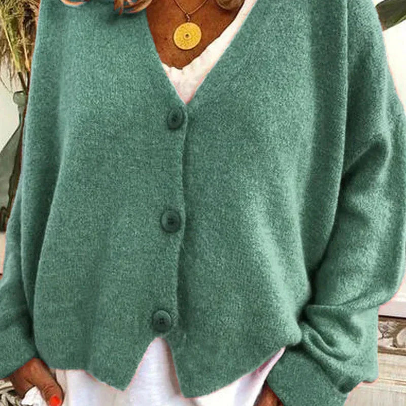 Birgit V-Neck Button Front Cardigan
