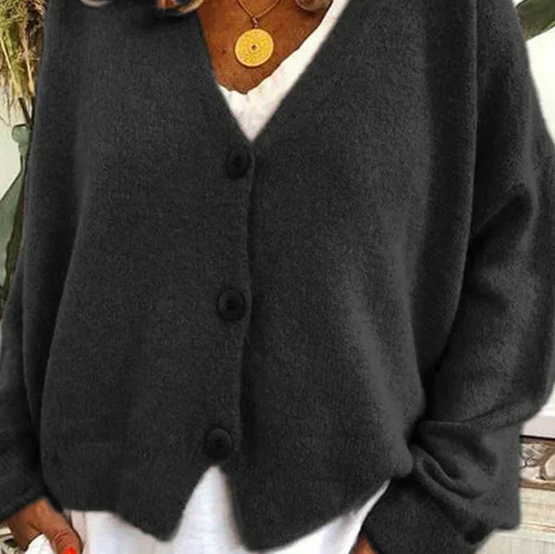 Birgit V-Neck Button Front Cardigan