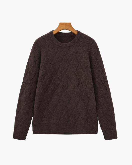 Diamond Knit Crewneck Sweater