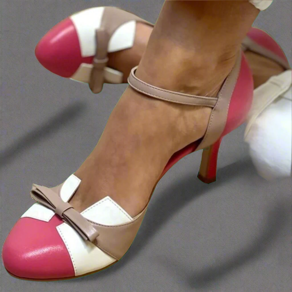 Doris Bow Strap Closed-Toe Pumps