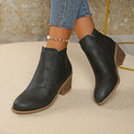 Greta Side-Zip Slip-On Ankle Boots