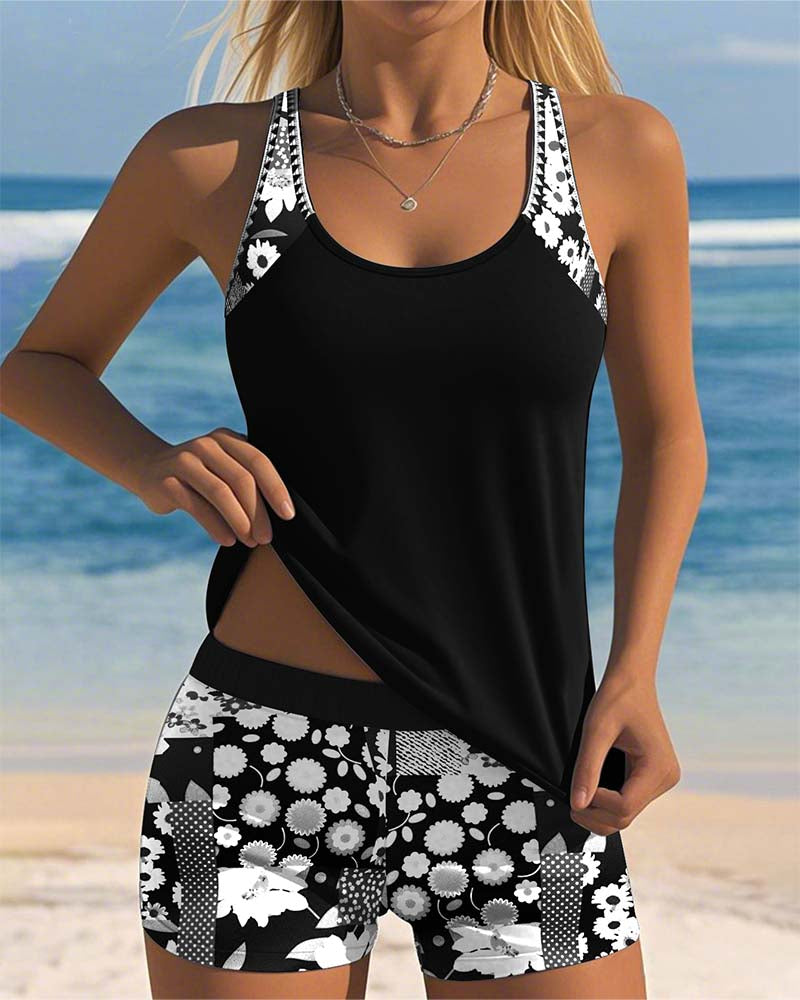 Felicia Floral Print Tankini Set