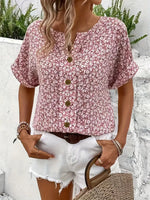 Doris Chic Floral Print Summer Blouse
