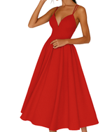 Lena Strappy Midi Wedding Guest Dress