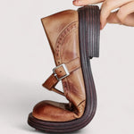 Daniela Buckle Strap Round Toe Shoes