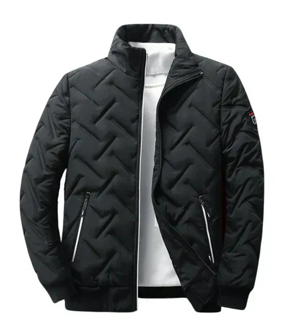 Theo Quilted Jacket with Stand Collar