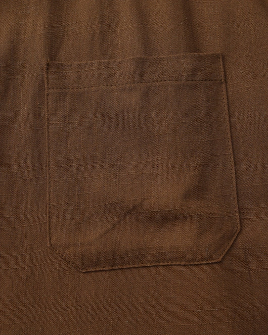 Men’s Mandarin Collar Shirt – Relaxed Fit Textured Cotton Shirt