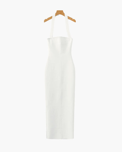 Halter Neck Slim Fit Maxi Dress