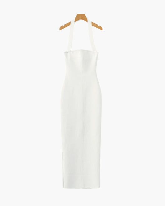 Halter Neck Slim Fit Maxi Dress