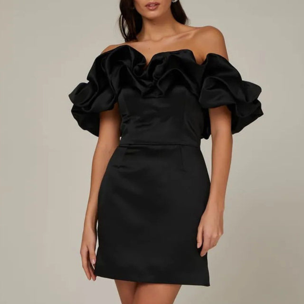 Natascha Ruffle Wedding Guest Mini Dress