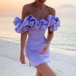 Natascha Ruffle Wedding Guest Mini Dress