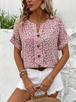 Doris Chic Floral Print Summer Blouse