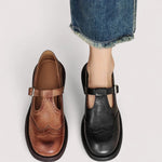 Daniela Buckle Strap Round Toe Shoes