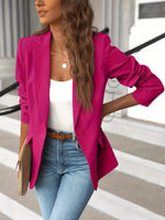 Christa One-Button Casual Blazer