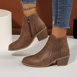 Greta Side-Zip Slip-On Ankle Boots