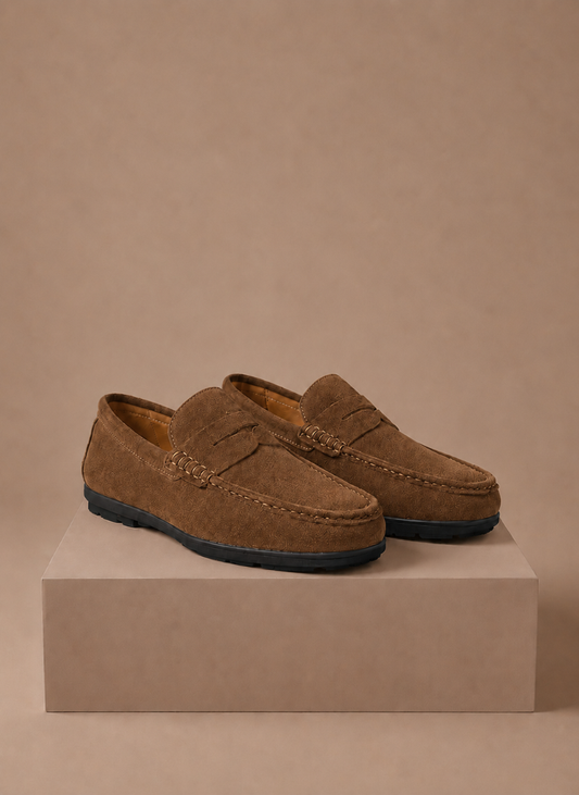 Men's Suede Driving Loafers – Soft Comfortable Slip-On | Areleon