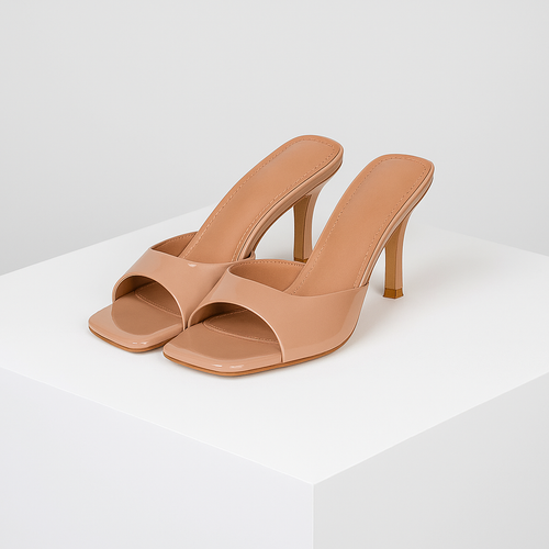 Square-Toe Mule Heels – Open Toe Dress Heels | Savona