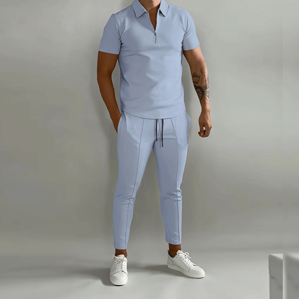 Bruno Zip Polo Two-Piece Set