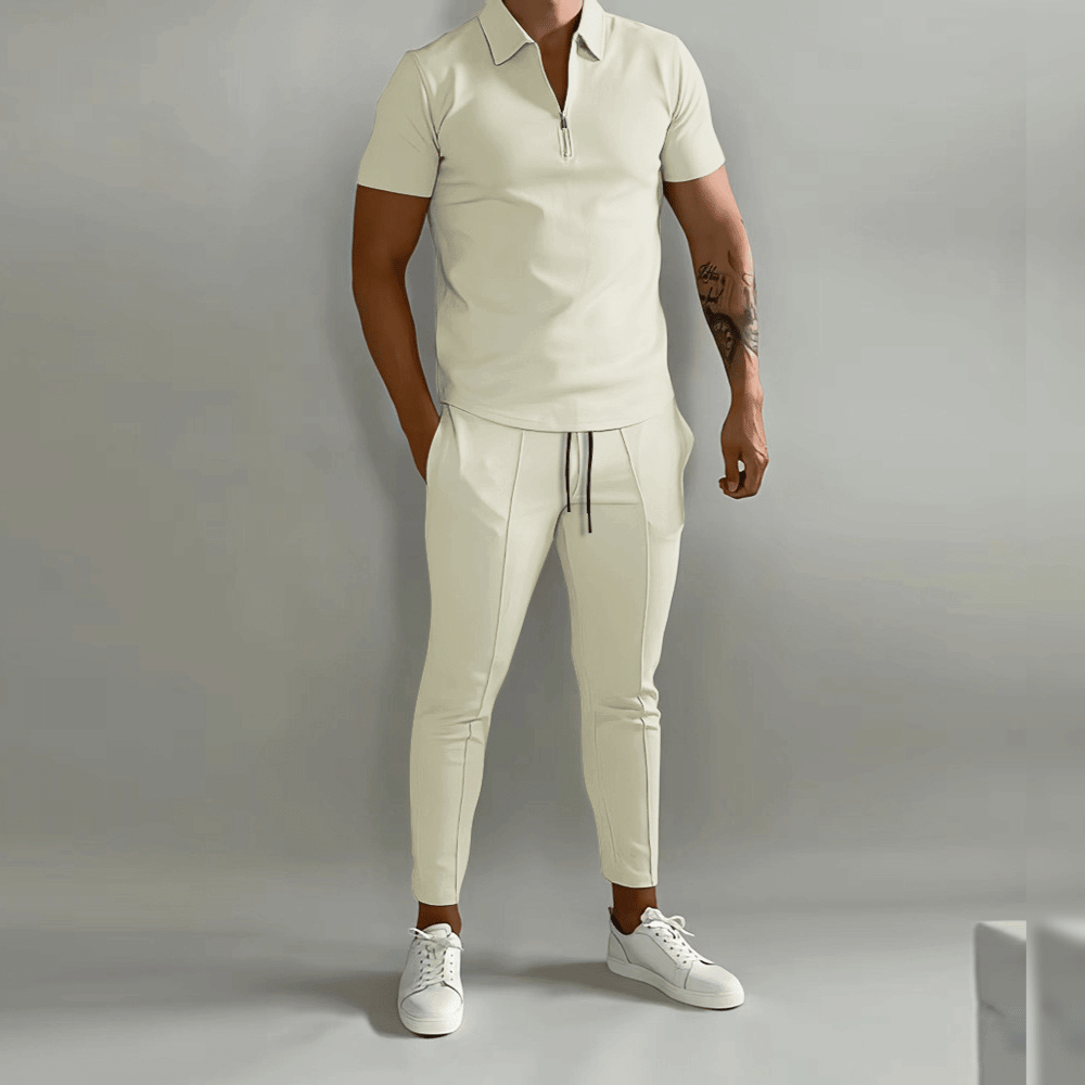 Bruno Zip Polo Two-Piece Set