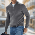 Roland Zip Collar Casual Sweater