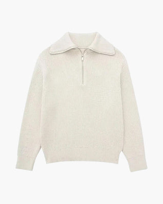Striped Zip Up Sweater
