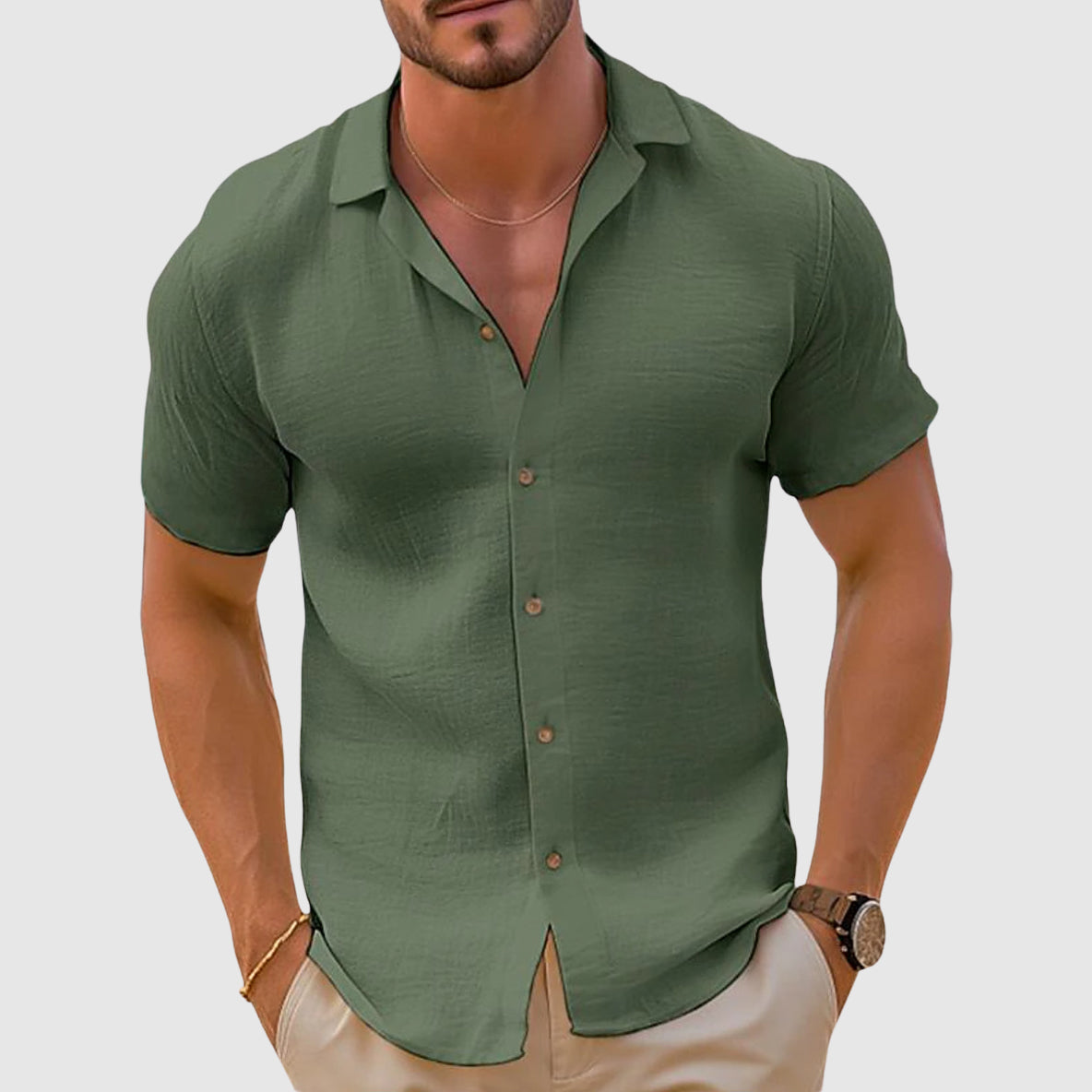 Kerstin Spring Short-Sleeve Button-Up Shirt