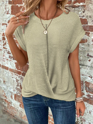 Sylvia | Waffle Knit Casual Tee