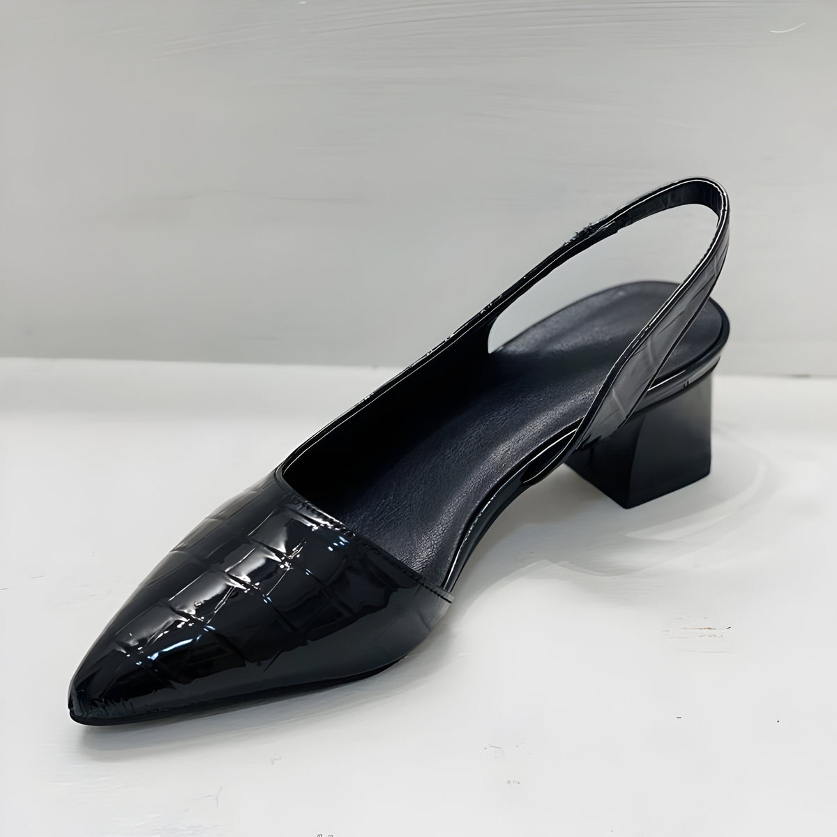 Maria Pointed Slingback Pumps with Low Heel