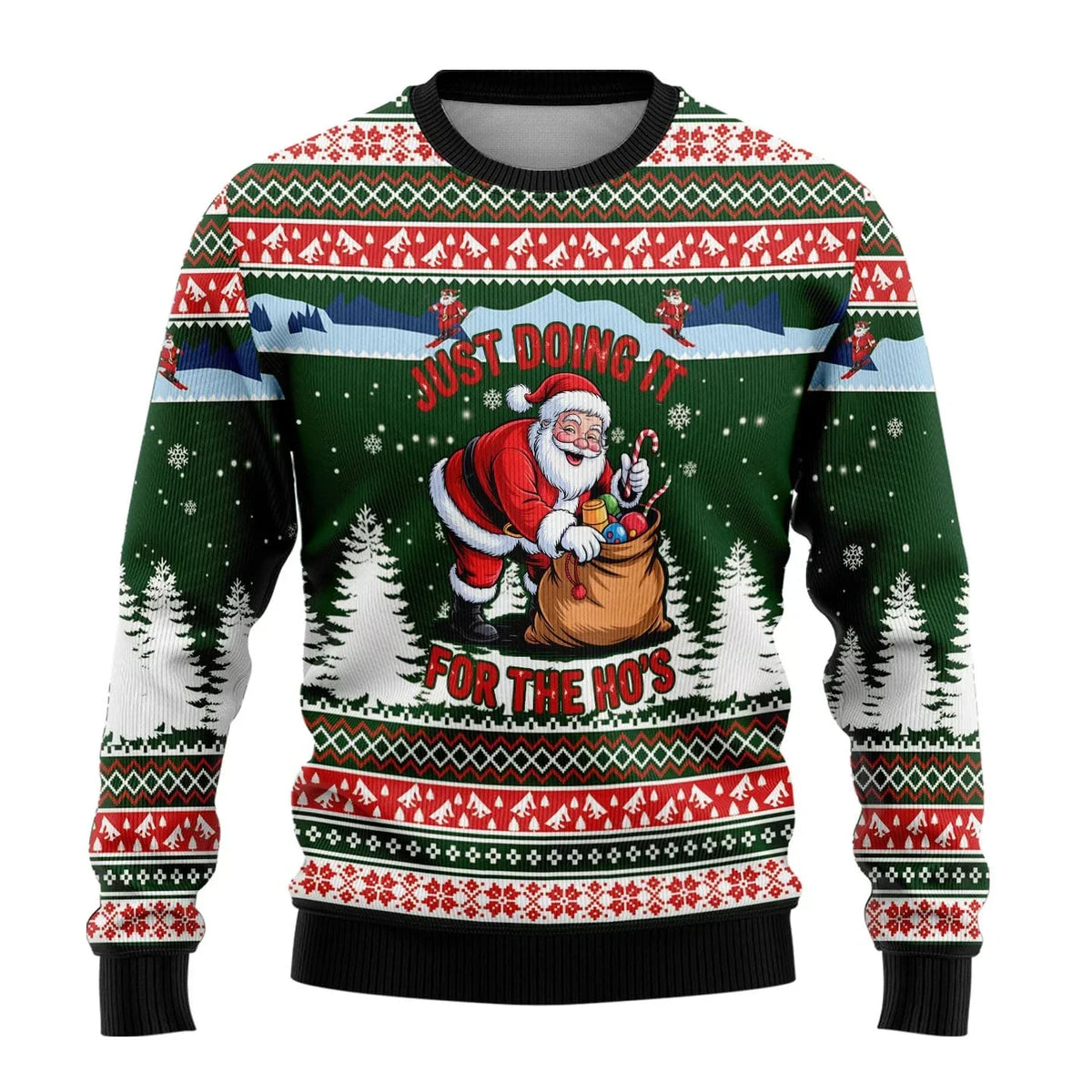 Benjamin Snowman Print Christmas Sweater