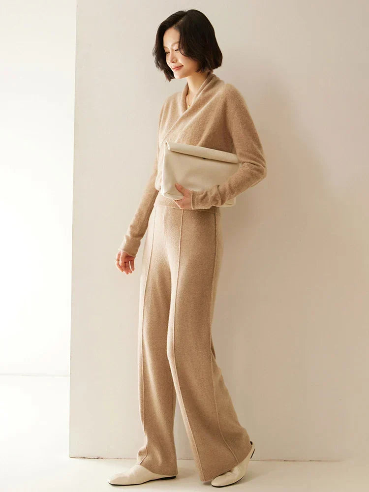 Laura Elegant Wrap-Front Sweater