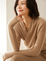 Laura Elegant Wrap-Front Sweater