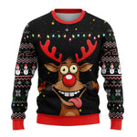 Benjamin Snowman Print Christmas Sweater
