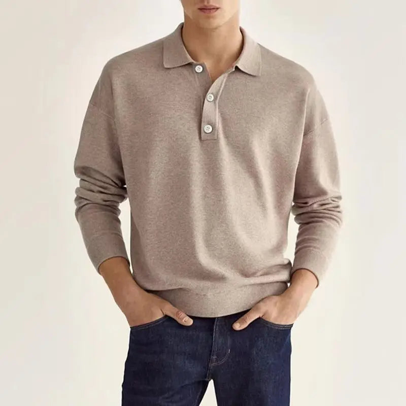 Peter Long Sleeve Casual Polo Shirt