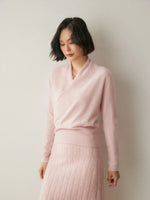 Laura Elegant Wrap-Front Sweater