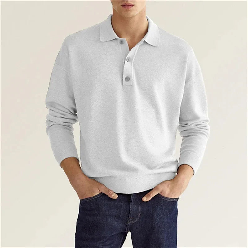 Peter Long Sleeve Casual Polo Shirt