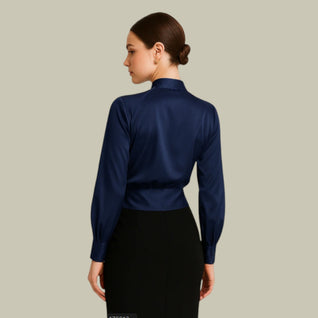 Verena Satin Wrap Blouse