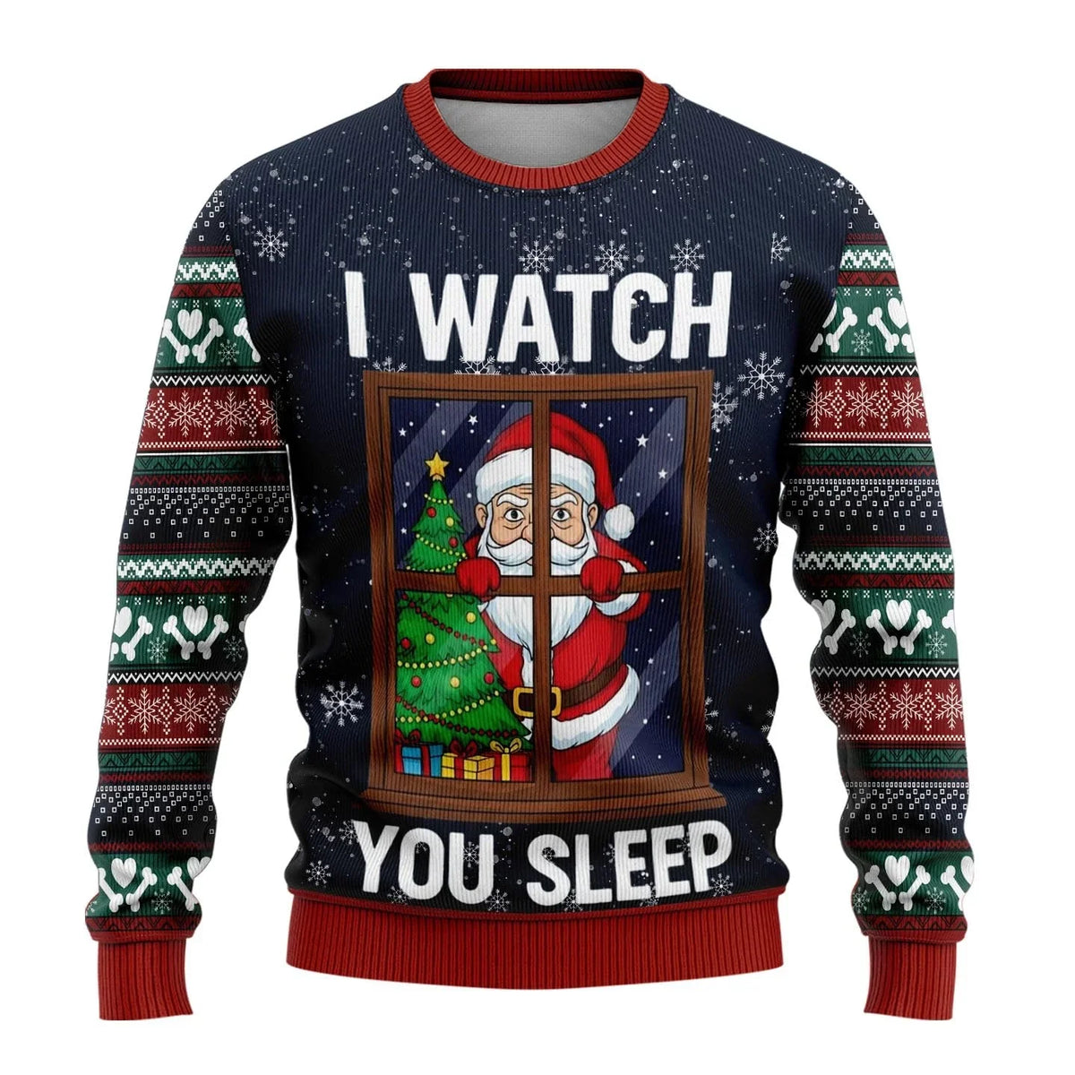 Benjamin Snowman Print Christmas Sweater