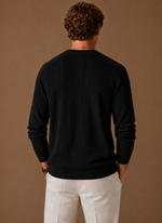 Men's Cable Knit Sweater – Crew Neck Textured Pullover | Areleon