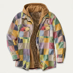 Simon Hooded Patchwork Flannel Jacket