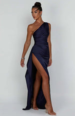 Petra One-Shoulder Slit Maxi Dress