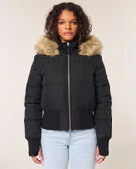 Blythe Puffer Jacket for Women - Cropped Hooded Zip-Up