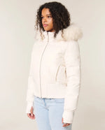 Blythe Puffer Jacket for Women - Cropped Hooded Zip-Up