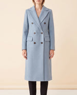 Rhea Long Coat for Women - Tailored Double-Breasted Longline