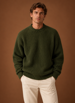Men's Chunky Knit Crewneck Sweater | Areleon