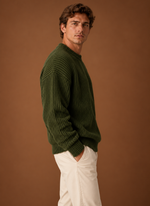 Men's Chunky Knit Crewneck Sweater | Areleon
