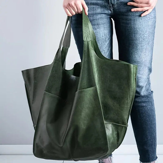 Charlotte Oversized Vegan Leather Tote Bag