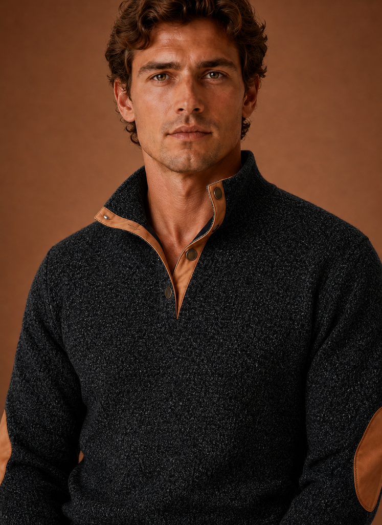 Men's Mock Neck Pullover Layering Sweater | Areleon