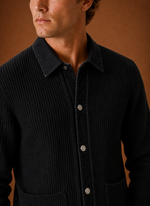 Men's Knit Cardigan  - Button Front Denim Sweater | Areleon